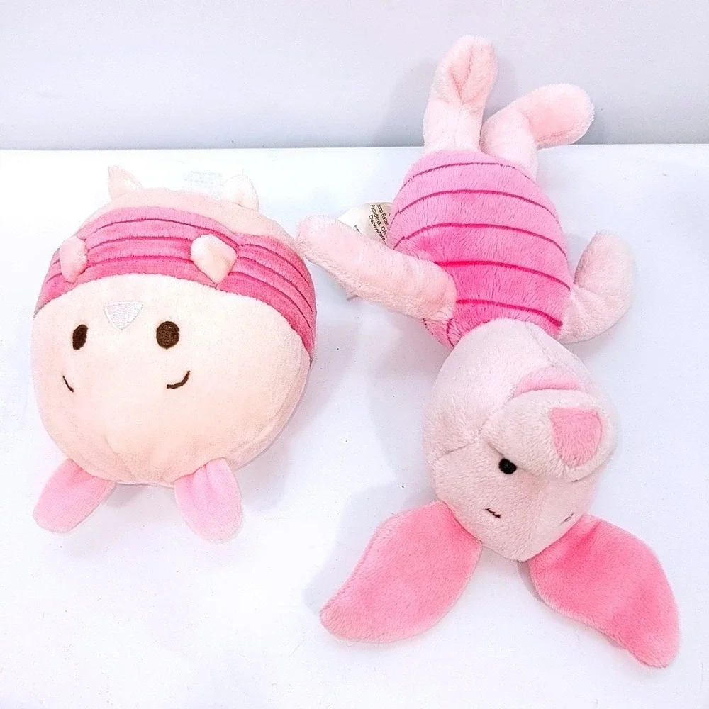 Disney Piglet Plush Lot Winnie the Pooh Tsum Tsum Stuffed Animal Toy Pink 2pc